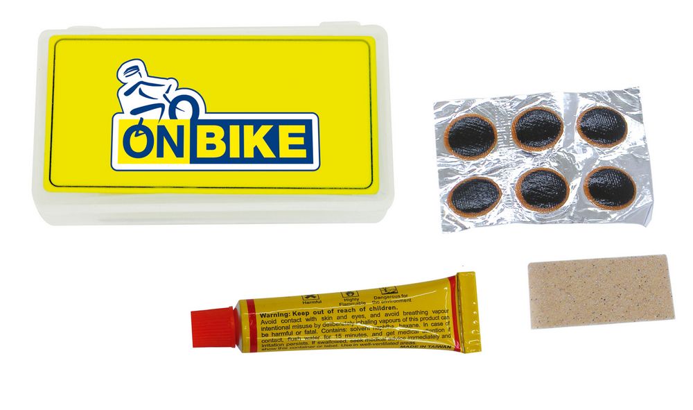 foto del prodotto kit riparazione rapida per ruote bici con scatola