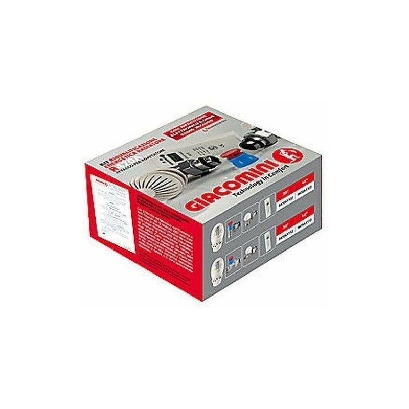 foto del prodotto kit riqualificazione energetica radiatore con valvola e detentore attacco tubo ferro giacomini r470fx 3 8 diritto