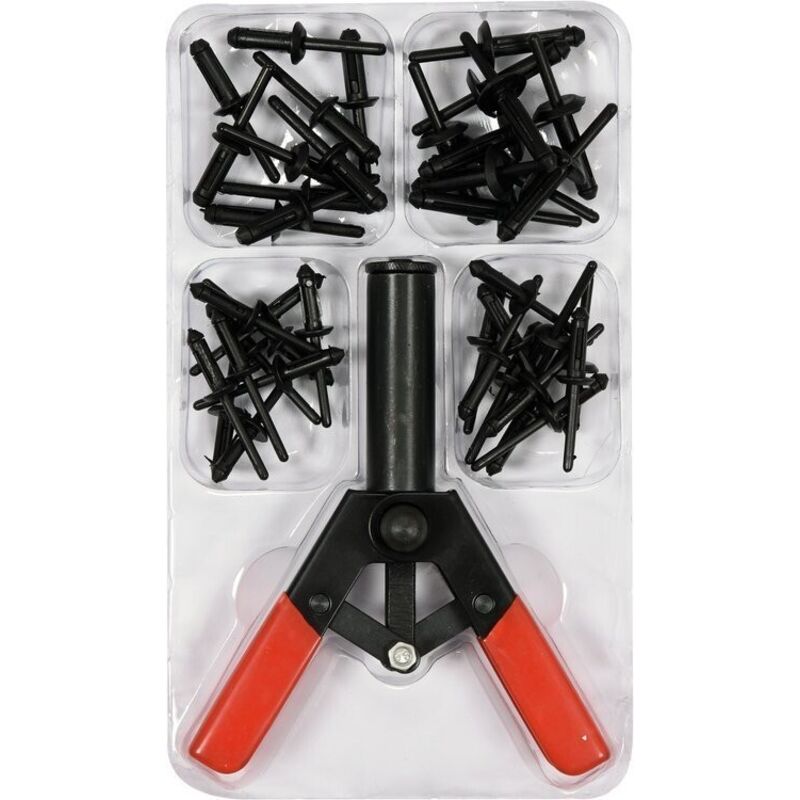 foto del prodotto kit rivettatrice per rivetti in plastica 41 pz yt 35970 yato