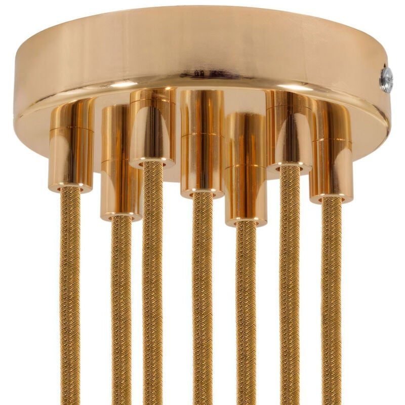 foto del prodotto kit rosone cilindrico in metallo a 7 fori cilindrico - rame