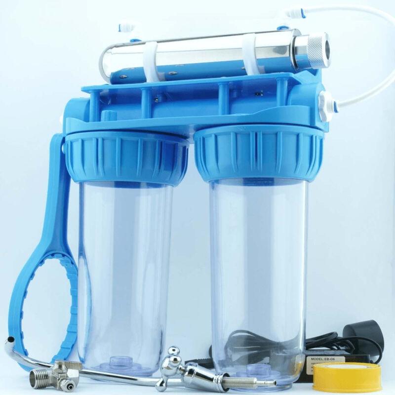 foto del prodotto kit rubinetto completo purificazione acqua e filtrazione uv 6w 300 litri ora