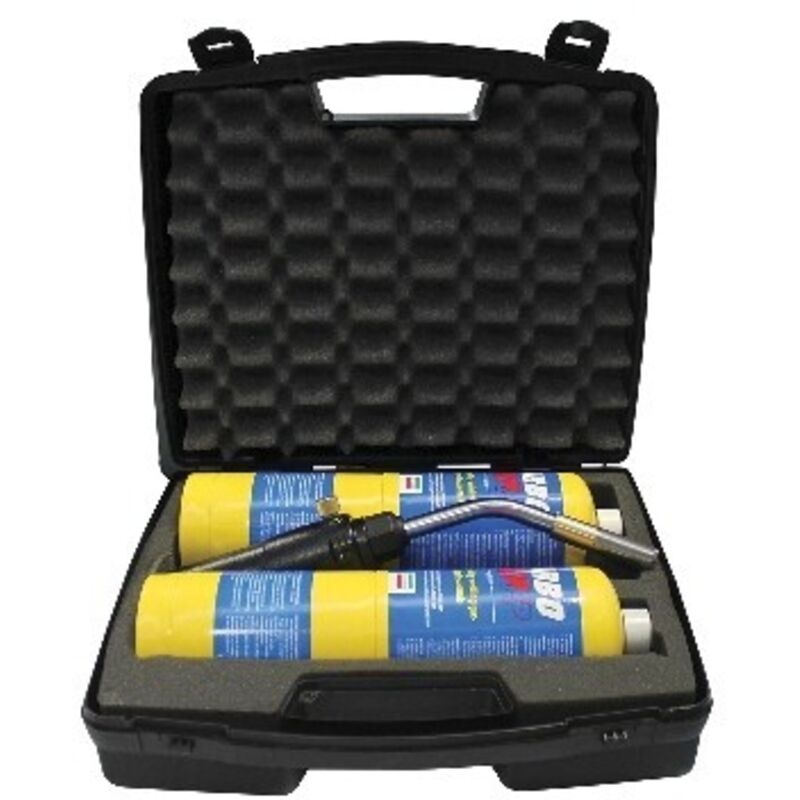 foto del prodotto kit saldatura con 2 ricariche turbo map cannello