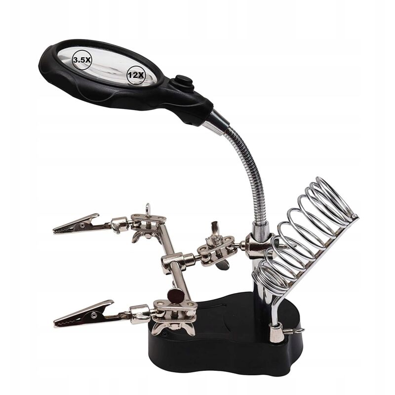 foto del prodotto kit saldatura terza mano, maniglia con ingrandimento led