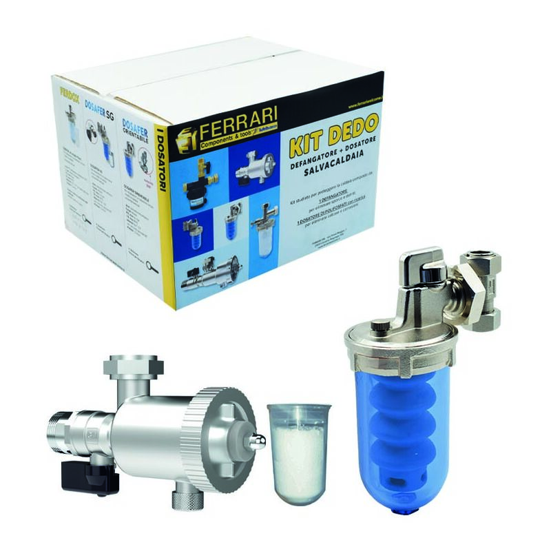 foto del prodotto kit salva caldaia con dosafer 360 kit dedo 6 mini mag.8 dosatore girevole composto da 060603 060605