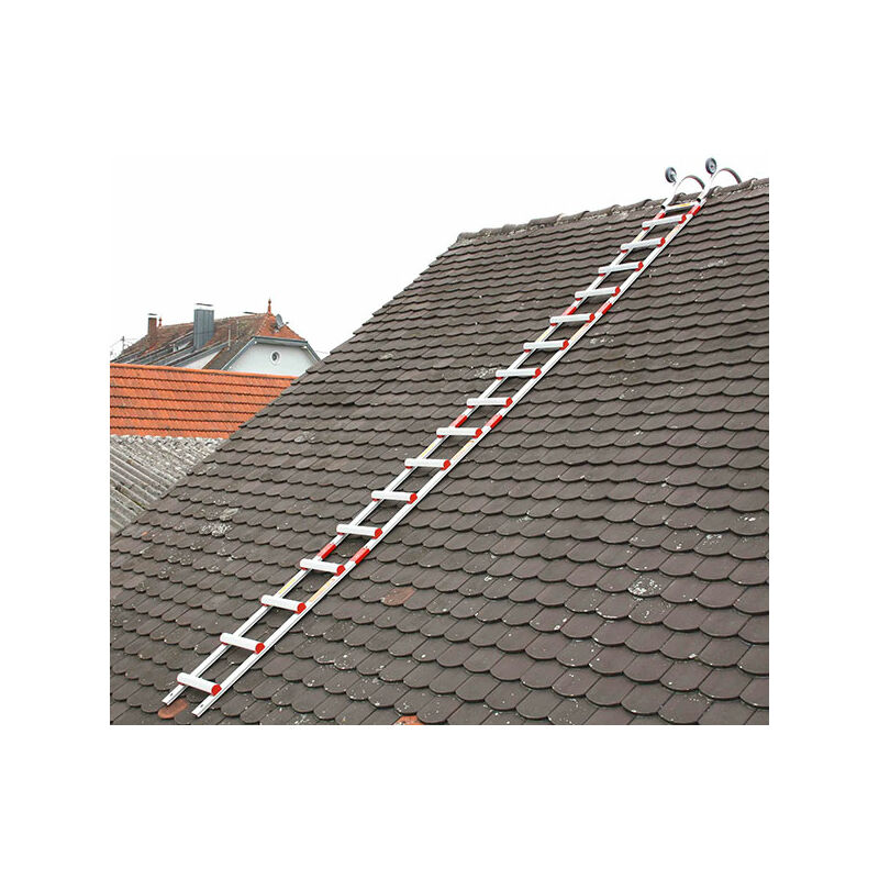 foto del prodotto kit scala da tetto alluminio 5.25 m 2x1,25m 2,00m - con gancio - him4538 250 525