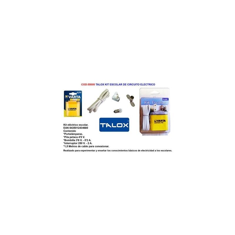 foto del prodotto kit scolastico per circuiti elettrici talox