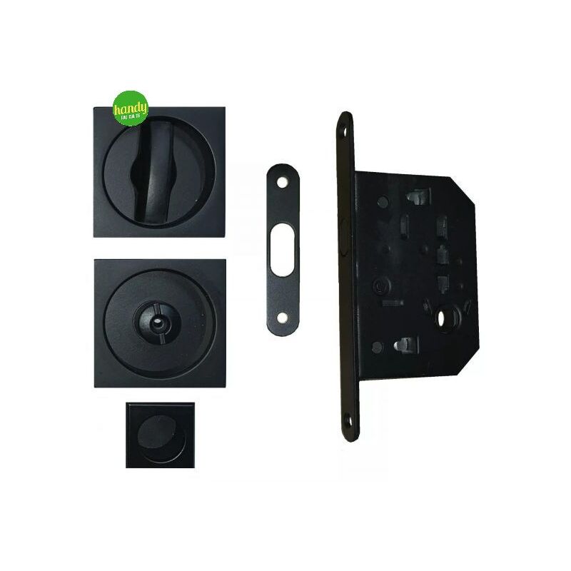 foto del prodotto kit scorrevole frosio bortolo quadro nero satinato