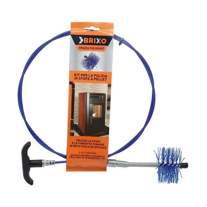 foto del prodotto kit scovoli pulizia per stufe pellet e canne fumarie brixo