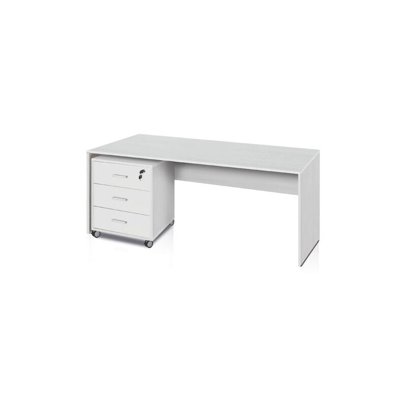 foto del prodotto kit scrivania h73 l150 p73 cm finitura bianco sarmog 729k sarmog
