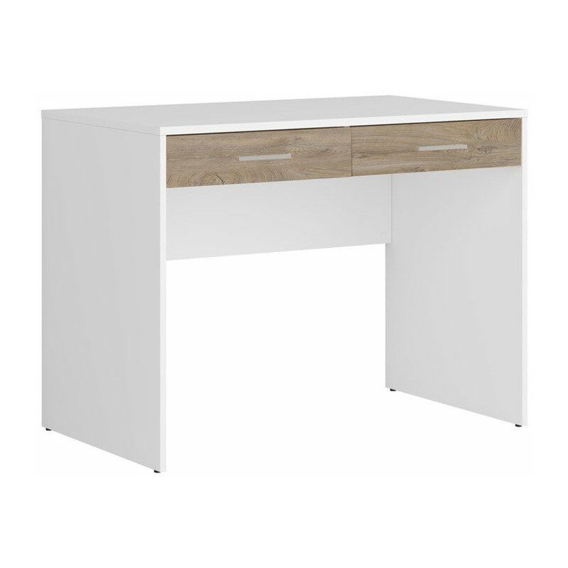 foto del prodotto kit scrivania usb 2c 100x75x60 bianco rovere