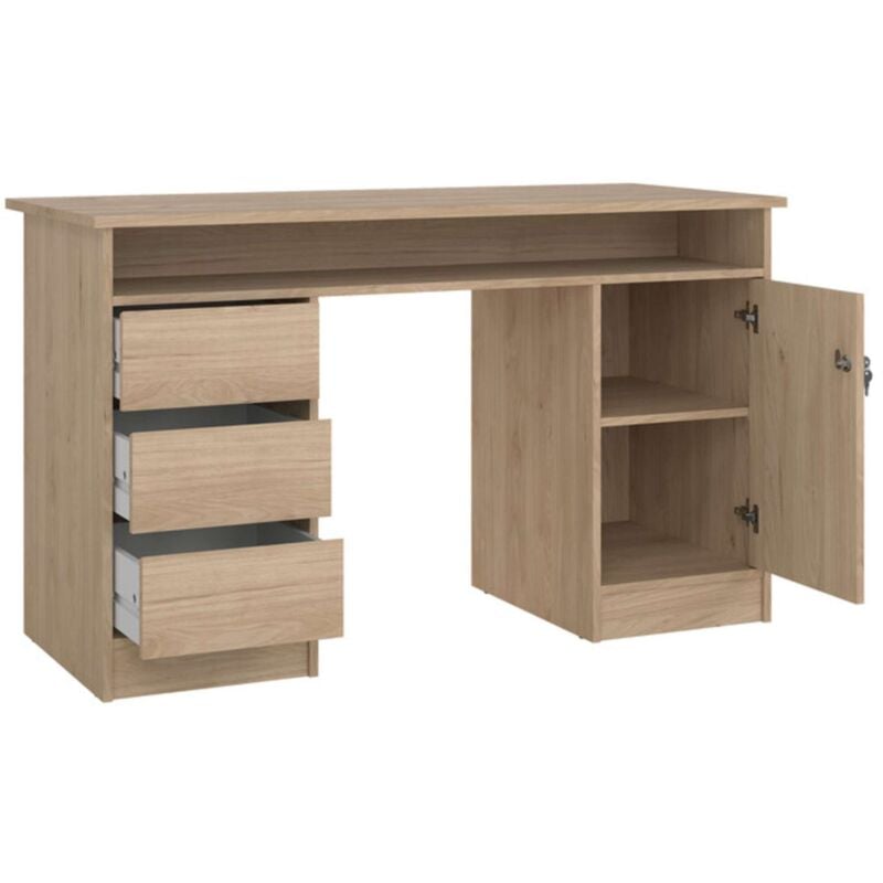 foto del prodotto kit scriviania fuction plus 126x55x75 quercia