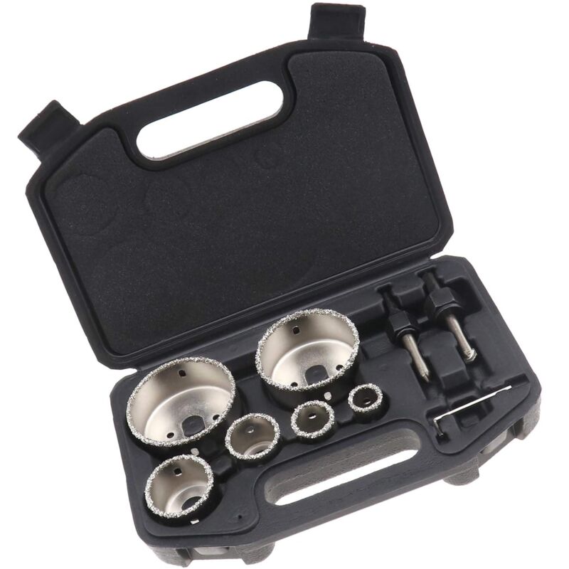 foto del prodotto kit sega a tazza diamantata per piastrelle in ceramica con contenitore in lega 6 fori 22 73 mm taglio del calcestruzzo portatile e durevole