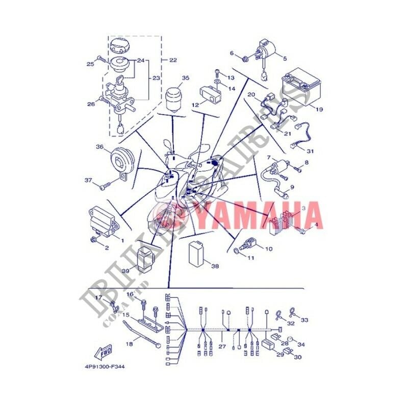 foto del prodotto kit serratura yamaha 4p9 h2501 02 neiman cygnus 125 xc125 2009