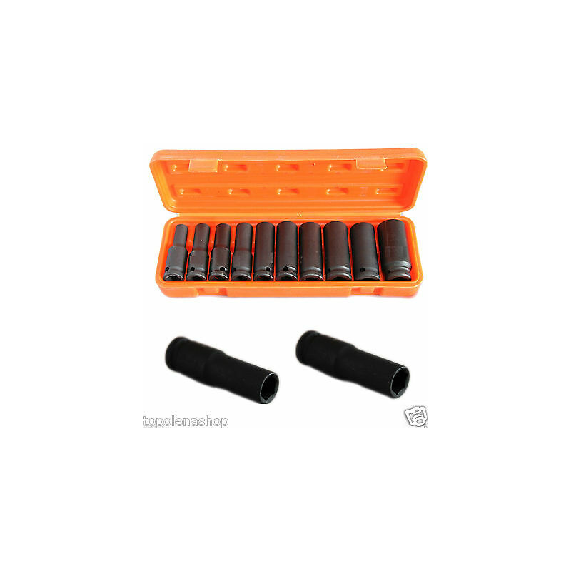 foto del prodotto kit set 10 bussole 1 2 esagonali per avvitatore pistola pneumatica da 10 a 24mm