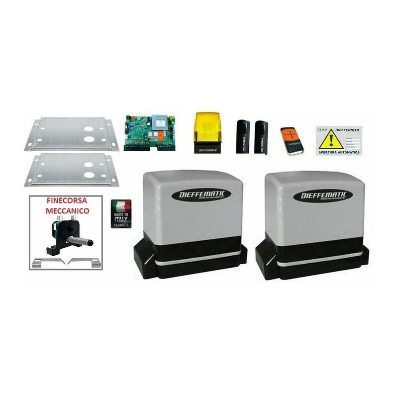 foto del prodotto kit set 2 motori per doppia due anta automazione cancello scorrevole 230v 600kg