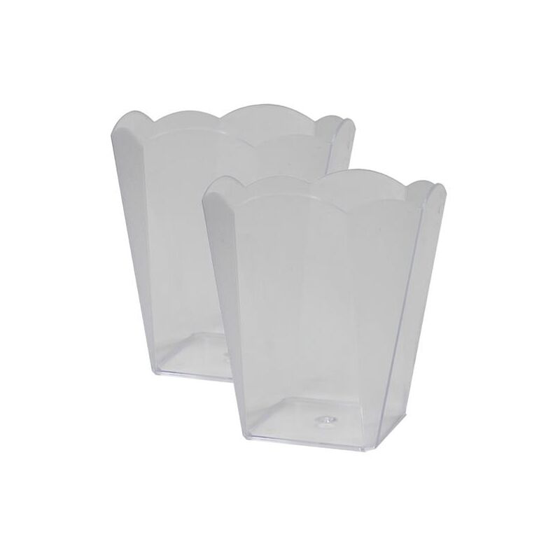 foto del prodotto kit set 2 pz coppetta fiore in plastica in set da 12 pezzi da 130 cc