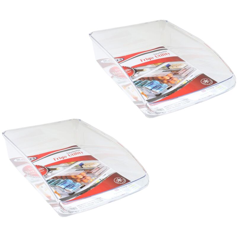 foto del prodotto kit set 2 pz maury s vaschetta contenitore per frigorifero 32 x 23 x h8 cm