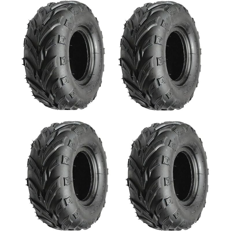 foto del prodotto kit set 4 pneumatici union 145 70 6 compatibili con quad miniquad atv treno gomme ruote tubeless 4 p.r. union