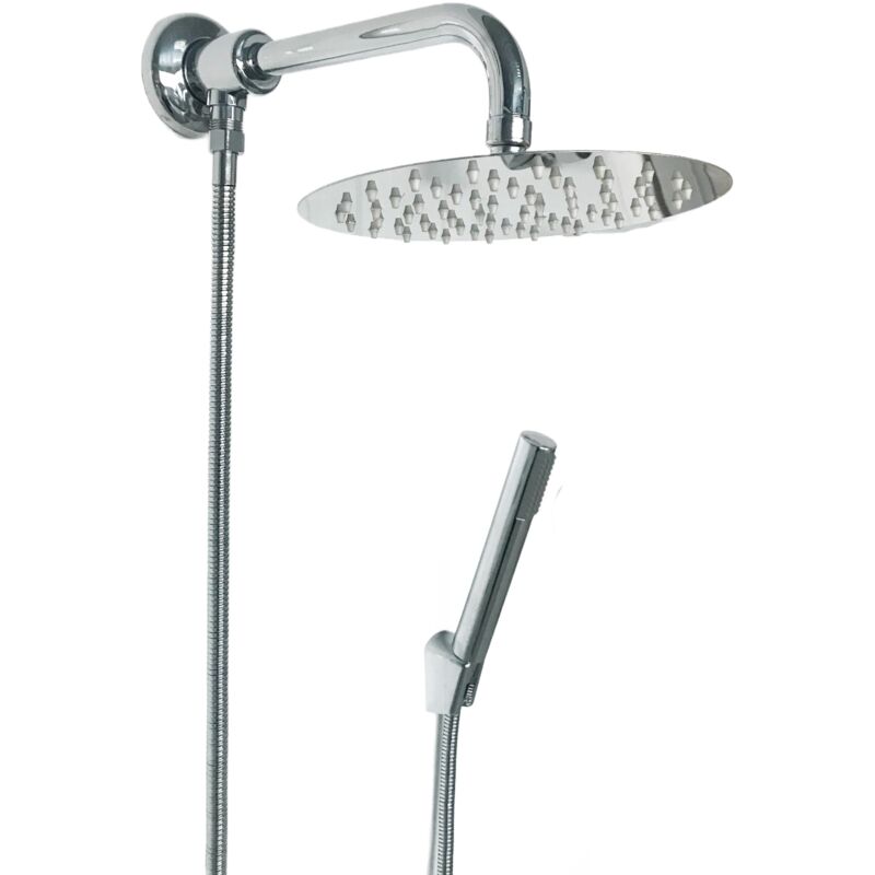foto del prodotto kit set doccia con deviatore a pressione e braccio cm 25