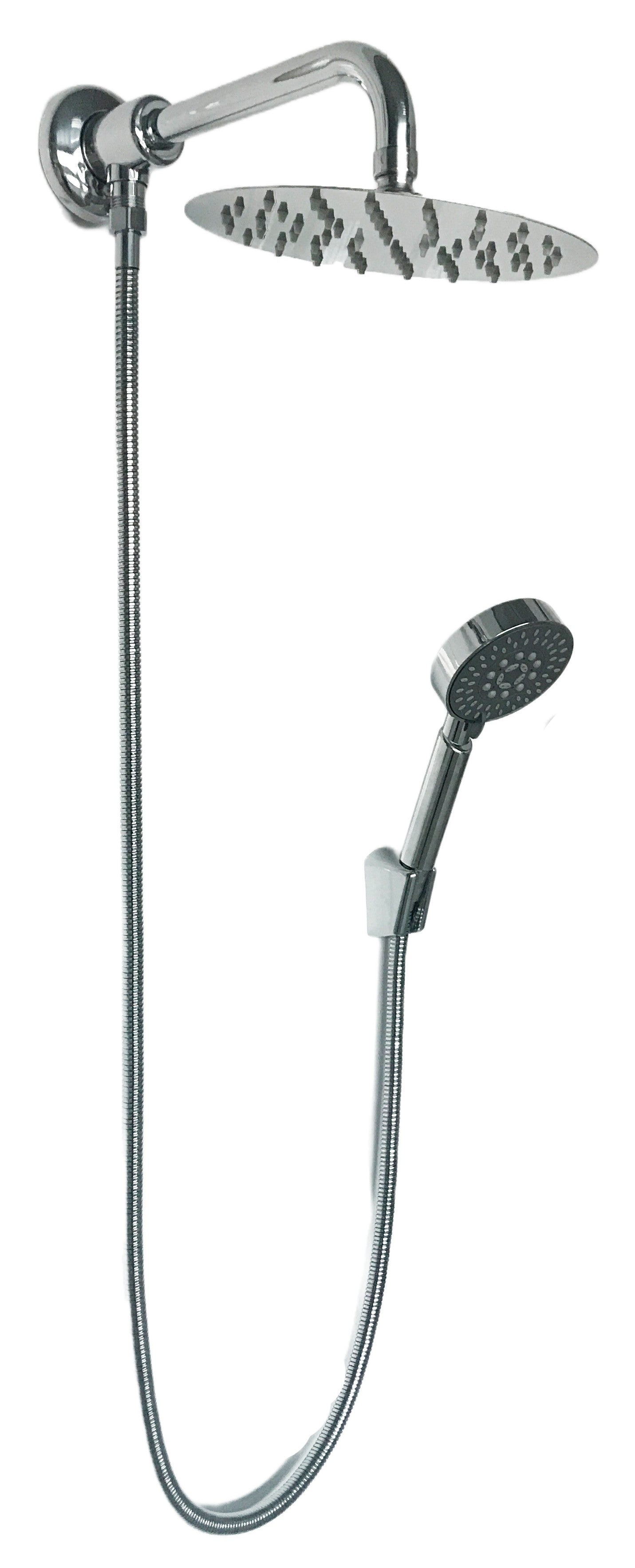 foto del prodotto kit set doccia deviatore con doccetta e soffione e braccio 40 cm