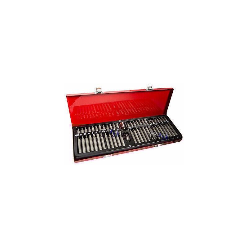 foto del prodotto kit set inserti chiavi bussole chiavi torx hex 1 2 3 8 professionale 54 pz