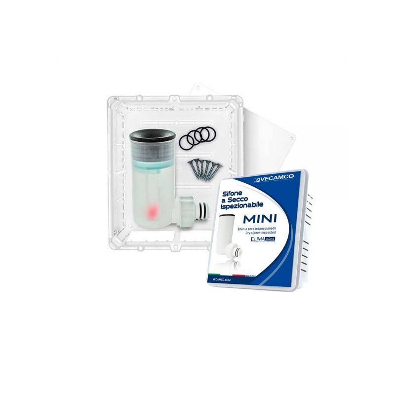 foto del prodotto kit sifone a secco con scarico orizzontale mini mm 154 x 174 x 58