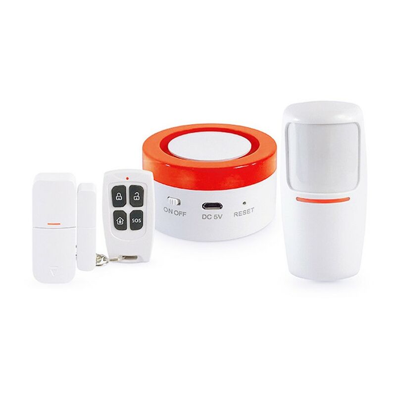foto del prodotto kit sistema di allarme wifi con sirena tuya