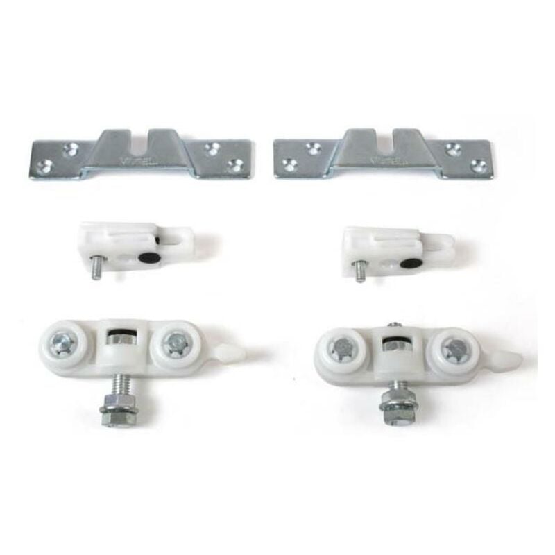 foto del prodotto kit sistema scorrevole per porte scrigno delta portata 80 kg per binario alto