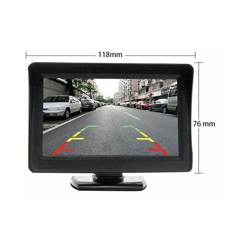 foto del prodotto kit sistema telecamera di backup wireless per auto camion furgone pickup camper sistema di backup con vista posteriore da 4,3 