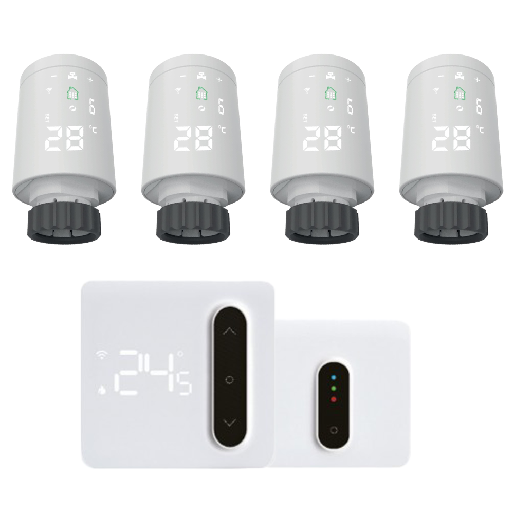 foto del prodotto kit smart cronotermostato 4 valvola termostatica wi fi