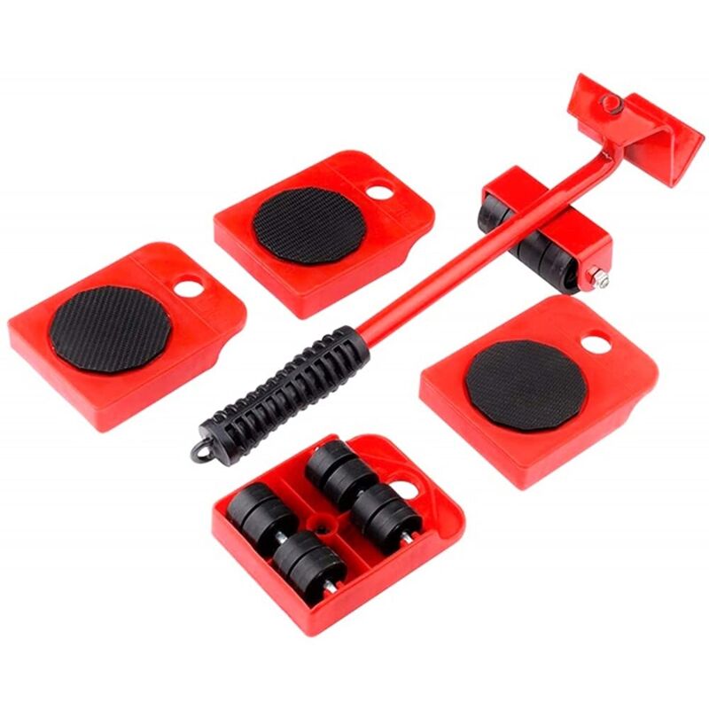foto del prodotto kit sollevatore mobili con piastra a ruote per spostare fino a 150 kg di peso, 30 x 80 x 350 mm, vari tempo di saldi
