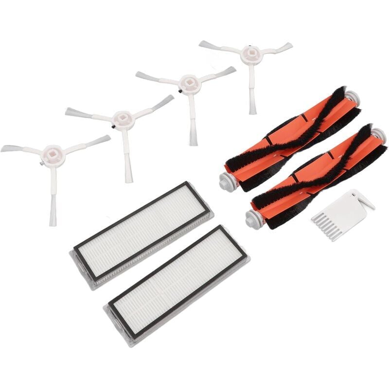 foto del prodotto kit spazzola principale per robot spazzante , filtri spazzola kit pettine piatto bianco per mijia 1c per dreame f9 per xiaomi 1t per mi robot