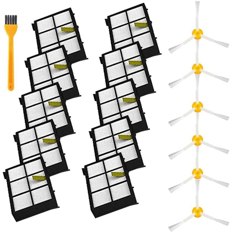 foto del prodotto kit spazzole laterali filtri hepa per irobot roomba 980 990 900 896 886