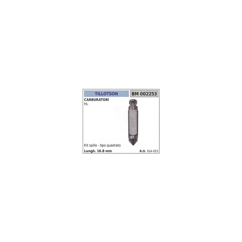 foto del prodotto kit spillo carburatore tipo quadrato tillotson hl motosega l 16,8 mm 014 053