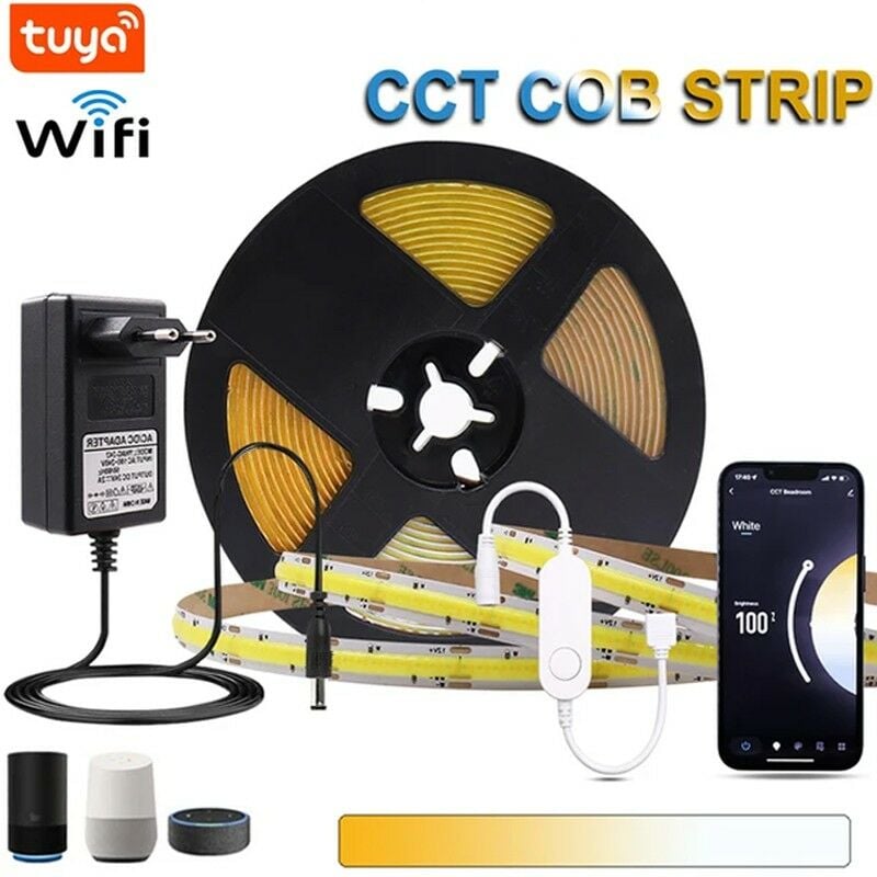 foto del prodotto kit strip led cob ad alta densit smart wifi cct tuya