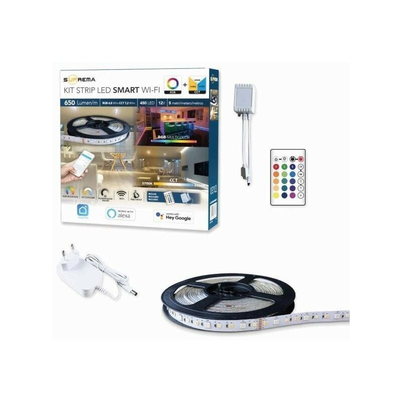 foto del prodotto kit striscia a led wi fi 5mt