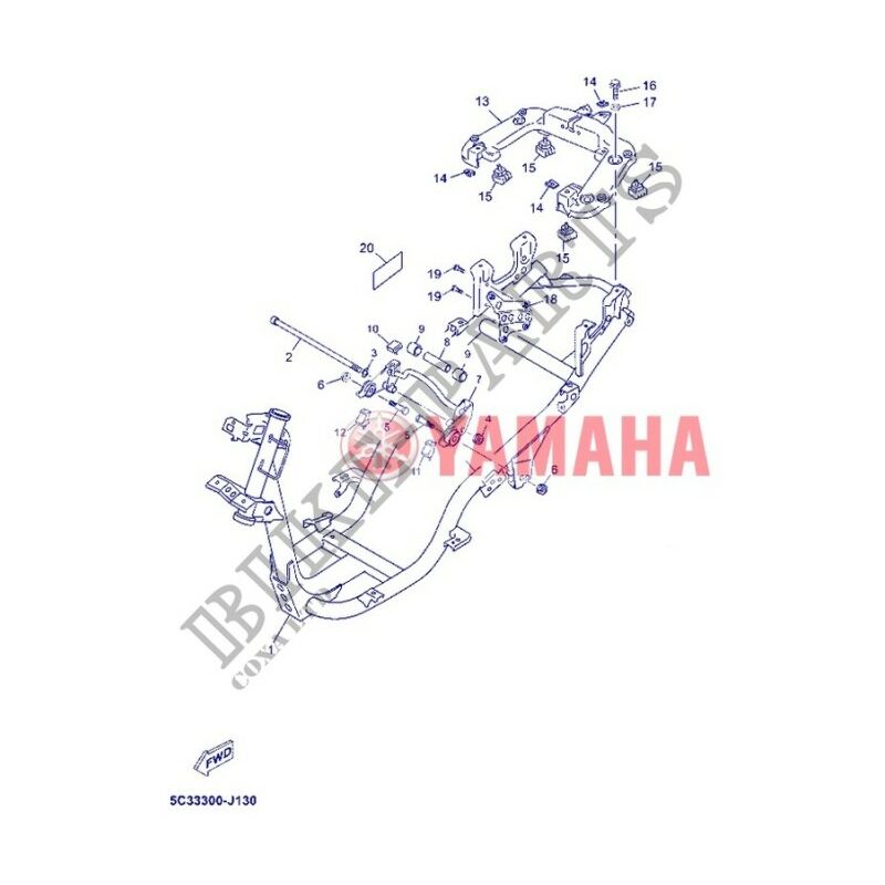 foto del prodotto kit supporto motore yamaha 90891 20223 yn50f