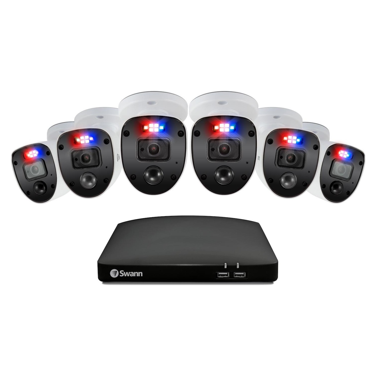 foto del prodotto kit swann nvr 1tb 8 canali 6 cam full hd kit 6 telecamere di sicurezza