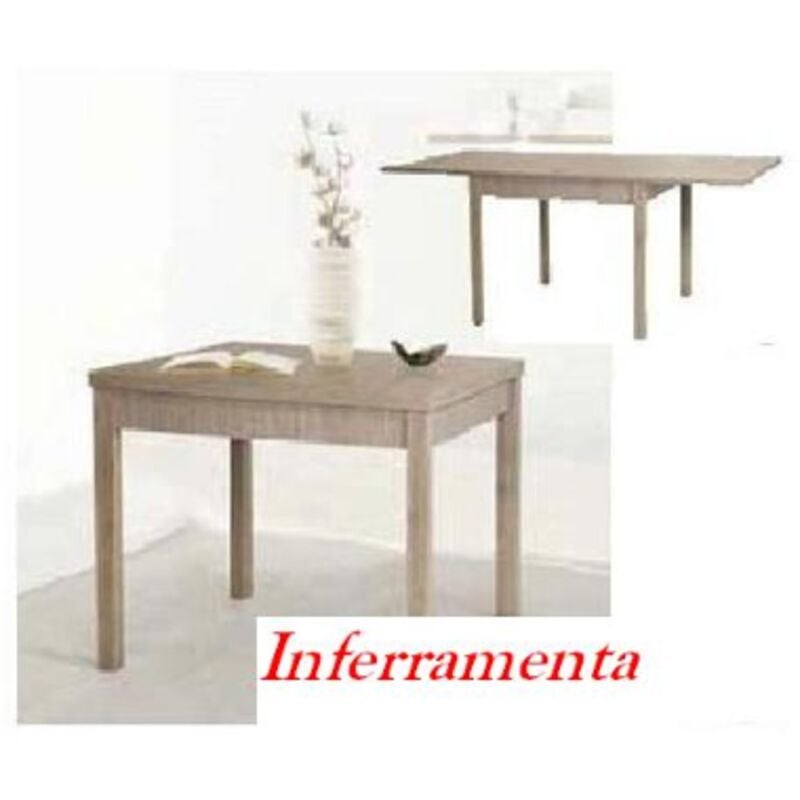 foto del prodotto kit tavolo libro tavoli per cucina componibile in legno larice grigio cm 90x90