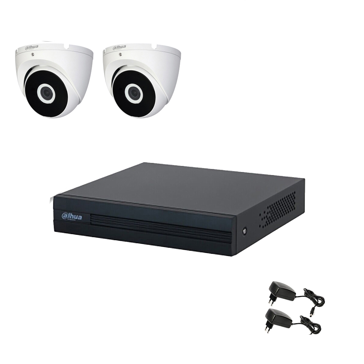 foto del prodotto kit telecamere dahua 2 telecamere 5 mpx dvr 8 canali