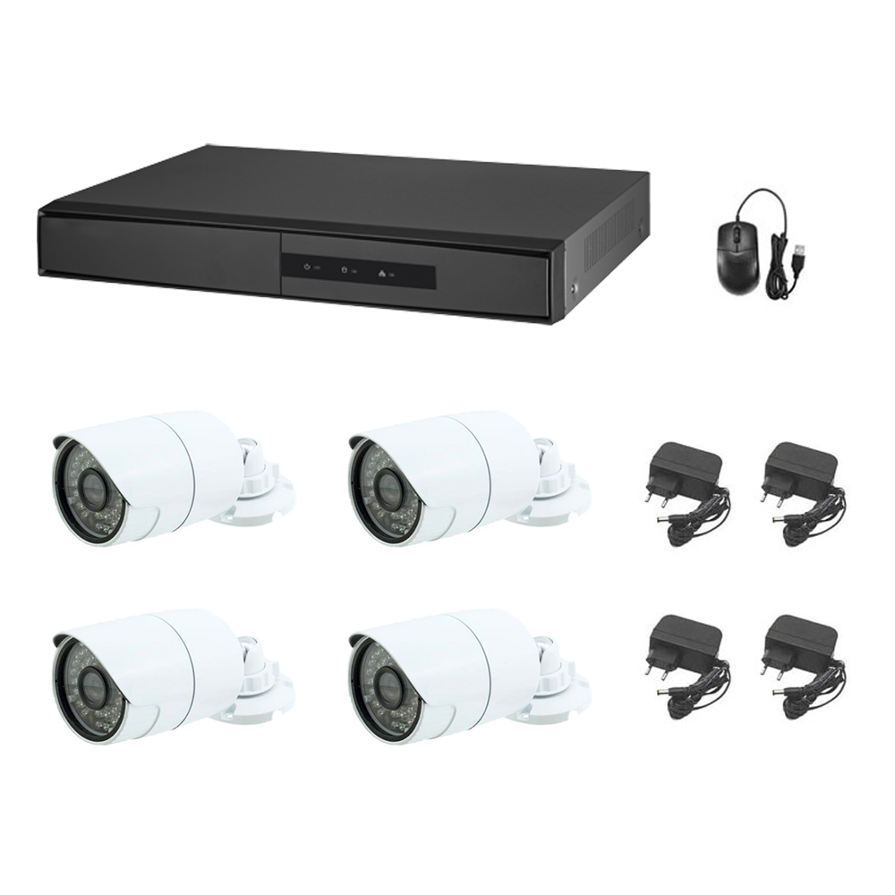 foto del prodotto kit telecamere videosorveglianza ahd 5 mpx cloud dvr ibrido p2p