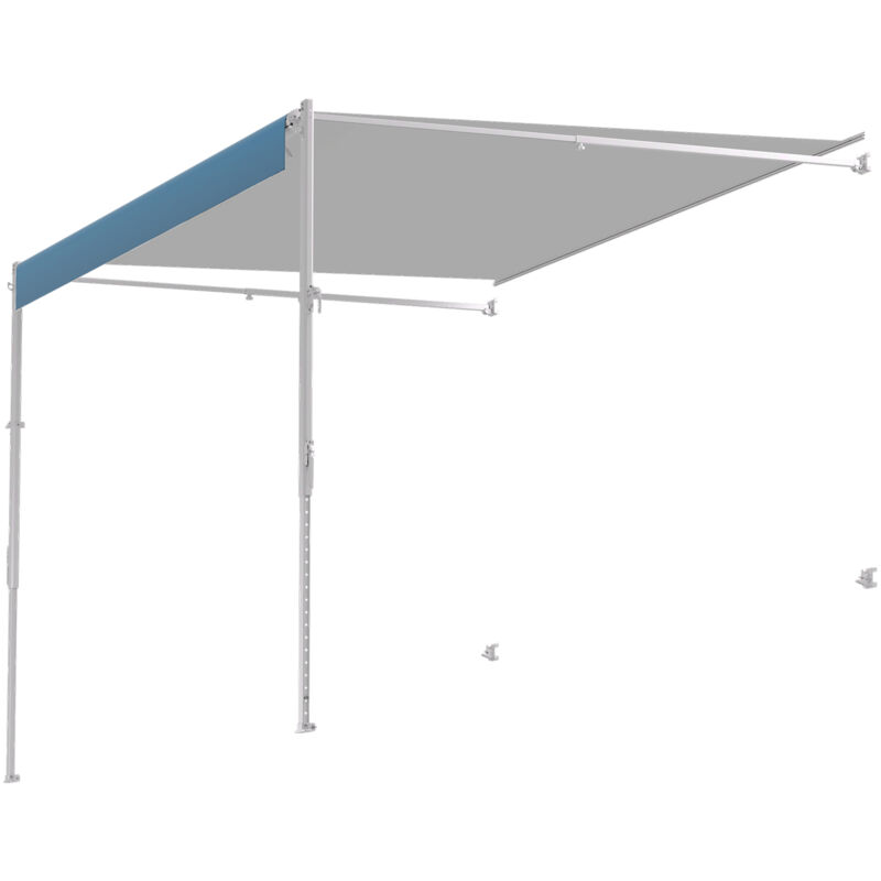 foto del prodotto kit tendalino manuale per camper tendalino retrattile da 15 con telaio in lega di alluminio. tendalino da esterno per rimorchio, compatibile con