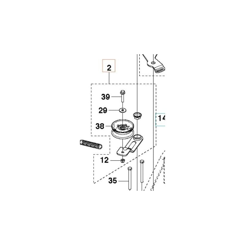 foto del prodotto kit tendicinghia 580279001 originale husqvarna