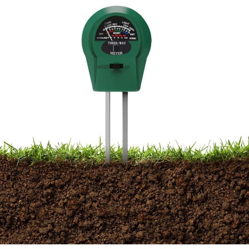 foto del prodotto kit tester per terreno umidit luce ph, nessuna batteria richiesta, facile da usare
