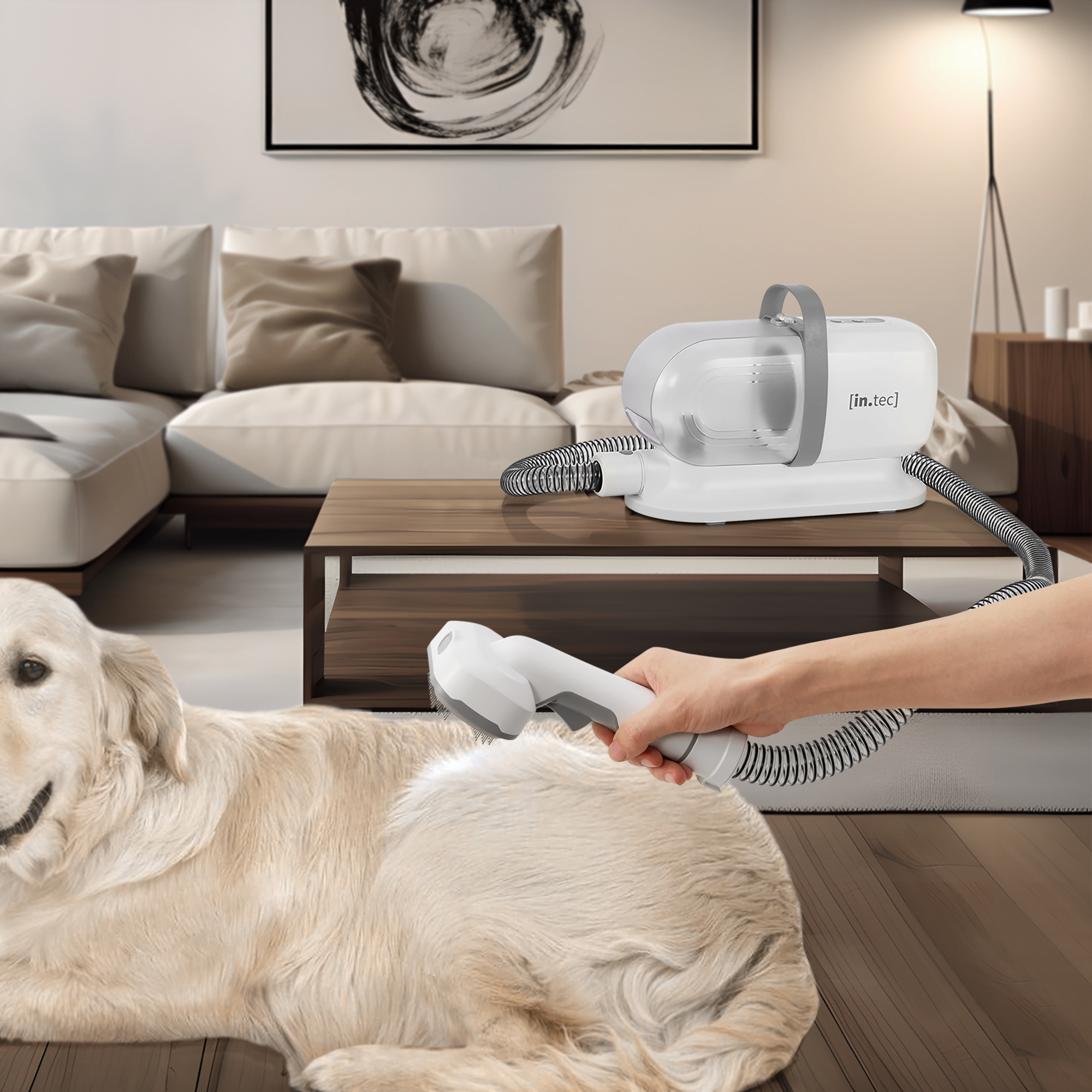 foto del prodotto kit toelettatura amesbury 5 in 1 per animali domestici bianco grigio in.tec