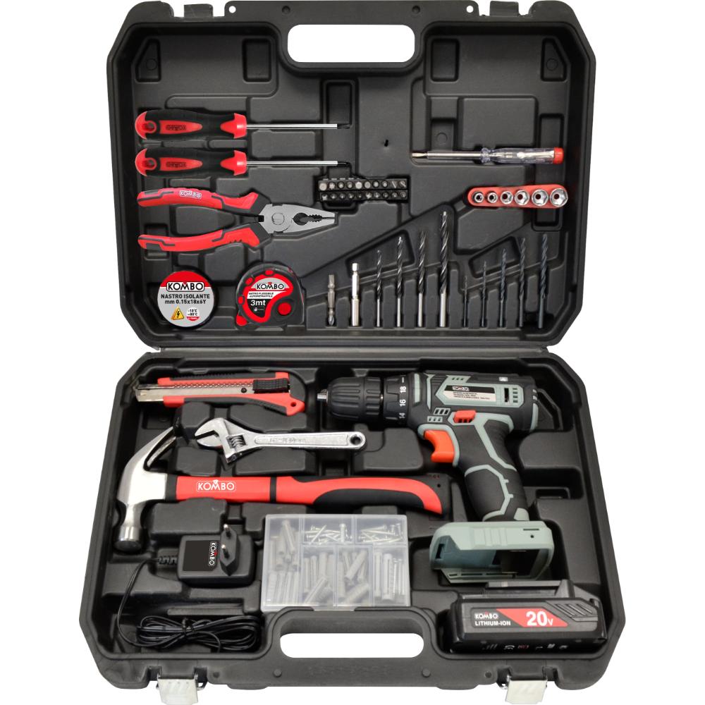 foto del prodotto kit trapano avvitatore 20v con 127 accessori