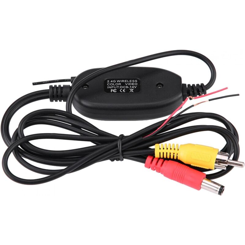 foto del prodotto kit trasmettitore e ricevitore wireless rca video dc12v 2,4 ghz per telecamera di retromarcia e parcheggio per auto. sollbry