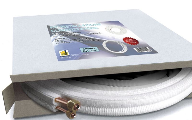 foto del prodotto kit tubi rame climatizzatore 1 4 3 8 3 mt raccordi tubo condensa condizionatore