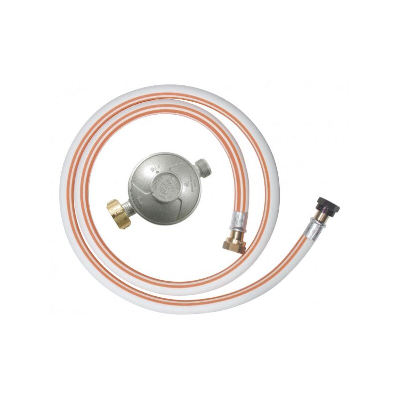 foto del prodotto kit tubo flessibile butano con 1 regolatore, 1 nipplo e 1 tubo flessibile 1m50 dg170tv810 b ribitech
