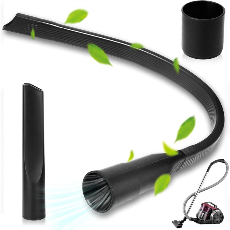 foto del prodotto kit ugello di pulizia universale bocchetta per fessure flessibile lunga 62,5 cm, accessori per aspirapolvere, ugello universale a clip per tutti